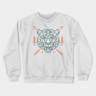 Wild Tiger Head Crewneck Sweatshirt